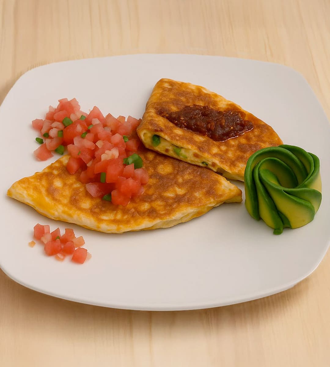 Omelette costra de queso