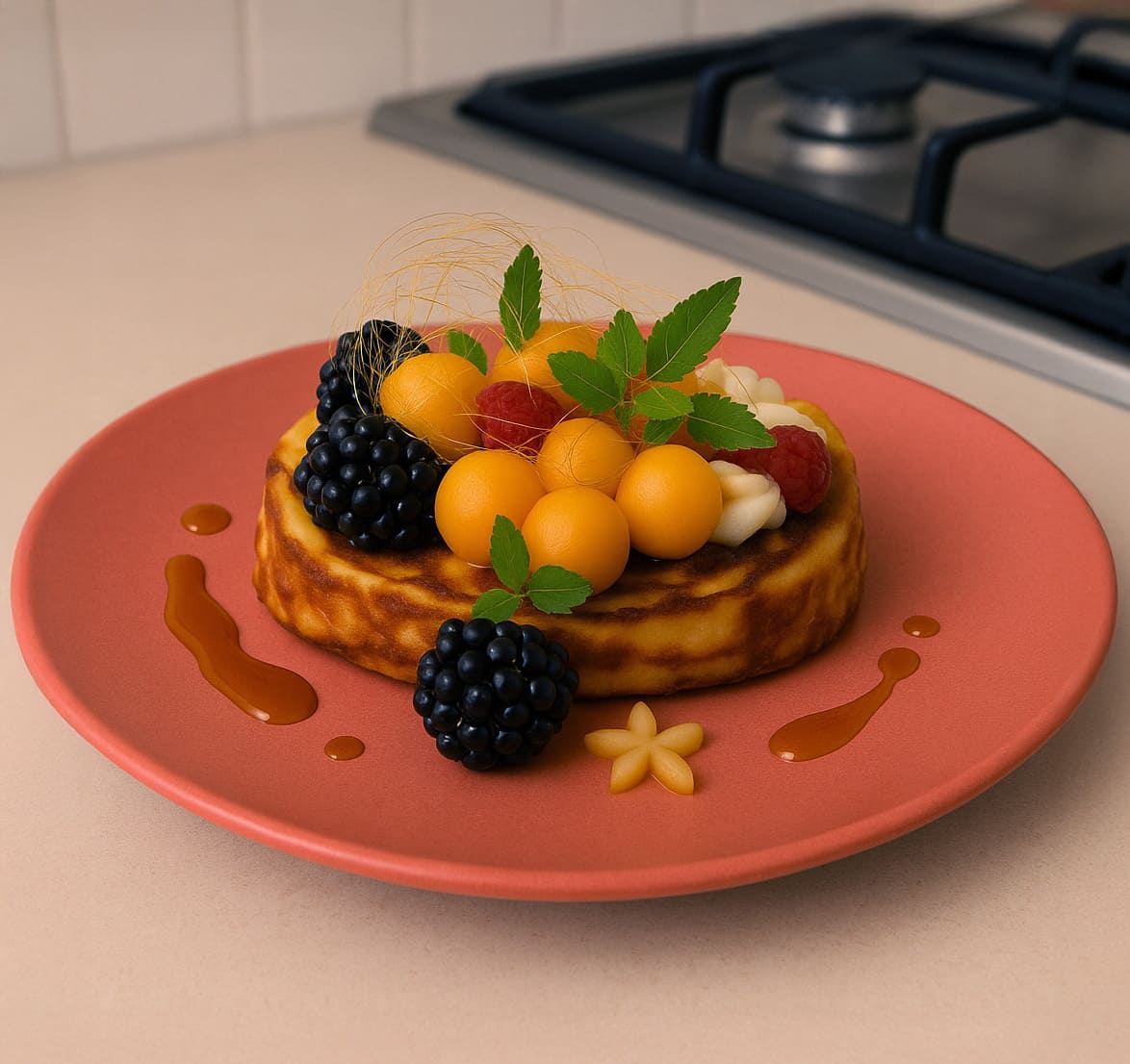 pan-frances-montado Plato con crema de zanahoria